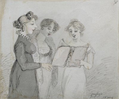 Oratoriumsaufführung im Drury Lane Theatre, Teil drei eines Triptychons, 1814 von John Nixon